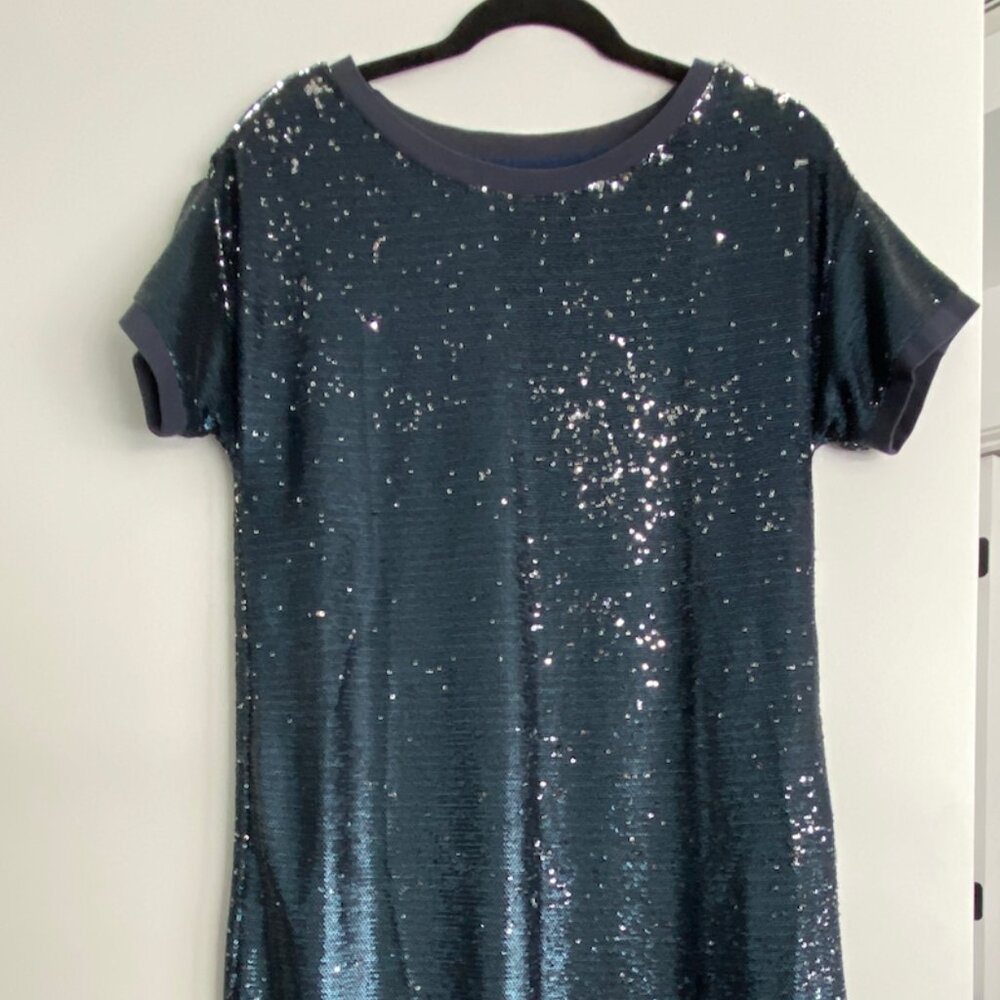 Sequined Blue Dress
